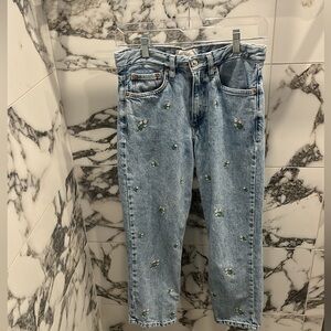 Floral Embroidery Jeans